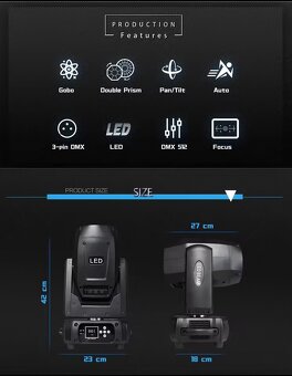 Predám 12ks 200w LED Beam BSW - 6