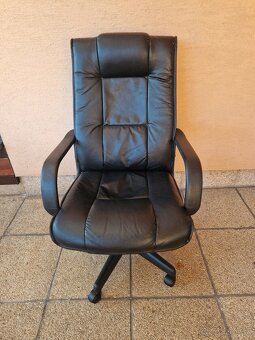 Kancelárska stolička kožená - 6