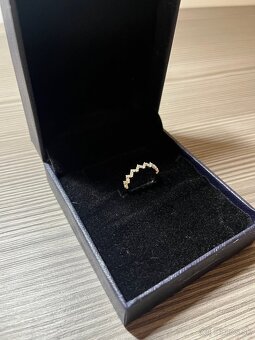 Elegantný prsteň z bieleho zlata s diamantmi 14 kt, 0.33 ct - 6