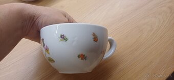 Porcelánové hrnčeky kvietkované, Bohemia - 6