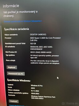Ryzen 5 2600 + 16GB Crucial ballistix 3000MHz ram + chladič - 6