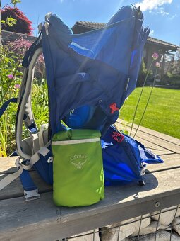 Turisticky nosic Osprey Poco LT – top stav + rain cover - 6
