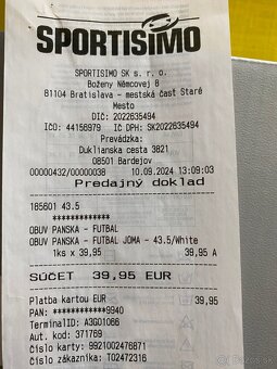 Futbalové turfy JOMA, veľ. 43,5 - 6
