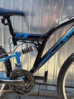 Horský celoodpružemý bicykel Core 26” modro-čiernej farby - 6