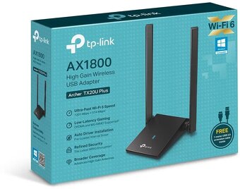 Predám TP-Link Archer TX20U Plus, AX1800 WiFI 6 USB Adaptér - 6