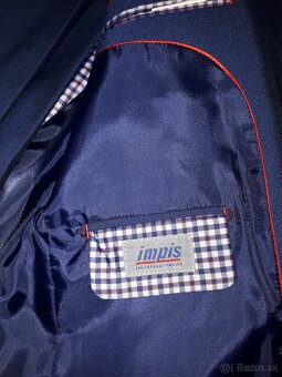 Pánsky modrý slim oblek - 6