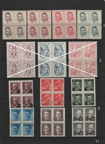 Známky Československo - 4 bloky a iné známky - 6