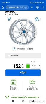 R18 5x114,3 mm BORBET strieborné KIA - 6