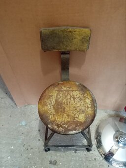 Otočna stolička s operadlom-ocelova - 6