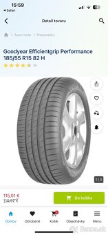 Úplne nové 4ks Letné Good Year 185/55 R15 82H - 6