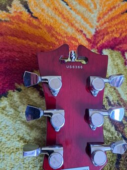D'Angelico Premier DC Burnt Red Semiakustická gitara - 6