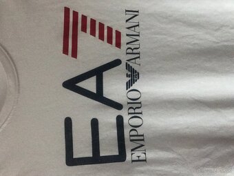 EMPORIO ARMANI white pánske tricko L - 6