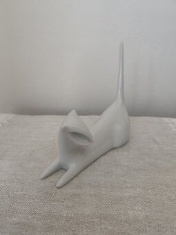 Royal dux mačka brusel porcelánová soška 20 cm - 6