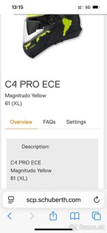 Prilba Schuberth C4 pro Atlas yellow - 6