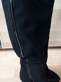 Čierne vysoké čižmy na platforme - 6