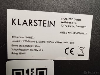 Elektrický krb Klarstein Studio 5 cierny - 6