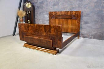 POSTEL Z ORECHOVÉHO DREVA ART DECO - 6