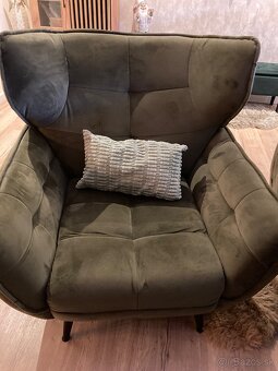 Široké kreslo Ariana, zelené - 6