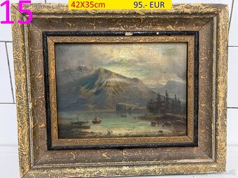 Obrazy olejomaľby rôzne tematiky viac kusov - 6