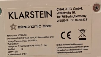 Odvlhcovac vzduchu Klarstein - 6