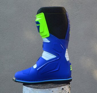 Žlté fluo modré čižmy SHOT - 6