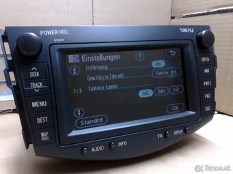 Autorádio s navigáciou Toyota RAV4 - B9004 super stav - TOP - 6