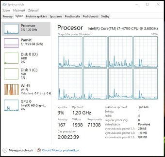 DELL Optiplex 7020, i7-4790, 256GB SSD + 500GB HDD, 16GB RAM - 6