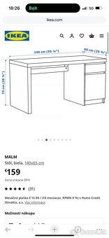IKEA pracovný stôl, nepoužívaný - 6