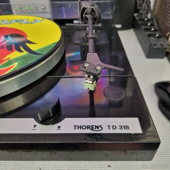 THORENS TD-318...Auto Stop , Shure , čierný klavírny lak.... - 6