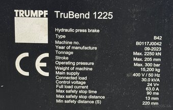 Predám 4m ohraňovací lis TRUMPF TruBend 1225 - 6