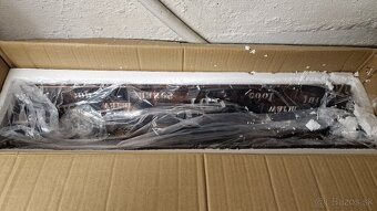 Vintage kovový obdĺžnikový luster - 6