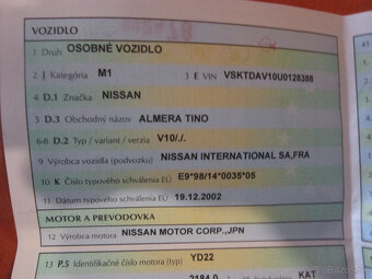 Almera Tino, rok 7/2003, naj. 166000 km - 6