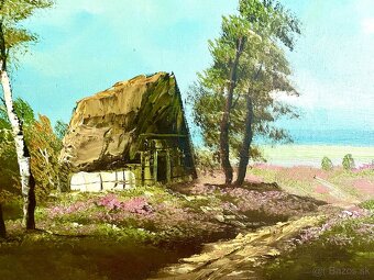 Starý krásný obraz, olejomalba na plátně - 6