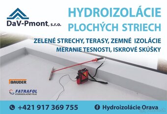 Hydroizolácie, zelené strechy , PVC folie ,iskrové skúšky - 6