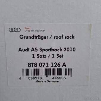 Strešný nosič Audi A 5 sporback - 6