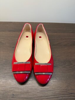 Högl balerínky – červené lakované - 6