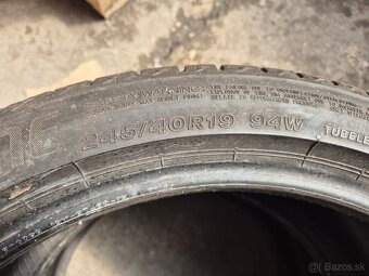 245/40 r19 letné 2 ks BRIDGESTONE dezén 6,1 mm DOT2022 - 6