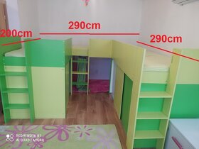 detské postele v tvare U s úložným priestorom a hracou areou - 6