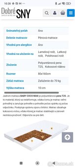 Posteľ 80x160 + matrac - 6