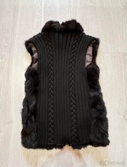 prava kozusinova damska stylova luxusna vesta-bunda - 6