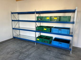 Kovový policovy regál, priemyselný profi nosnosť 450kg - 6