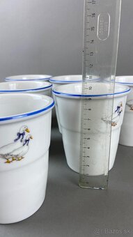 Pohár husi, s modrou linkou Moritz Zdekauer 6ks - 6