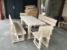 Záhradná súprava so smrekového dreva -zahradne sedenie - 6