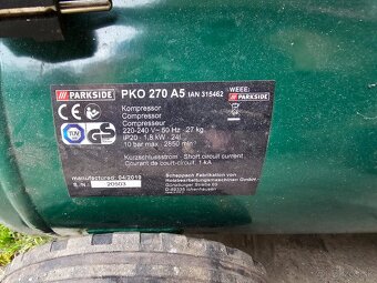 KOMPRESOR PKO270 24 L 1.8KW PARKSIDE NA OPRAVU ALEBO DIELY - 6