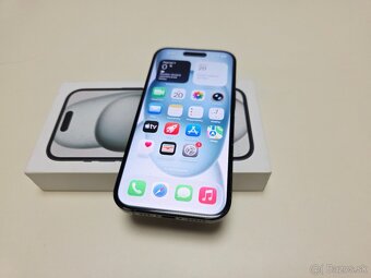 APPLE IPHONE 15 128GB BLACK,ZDRAVIE BATERKY 100% - 6