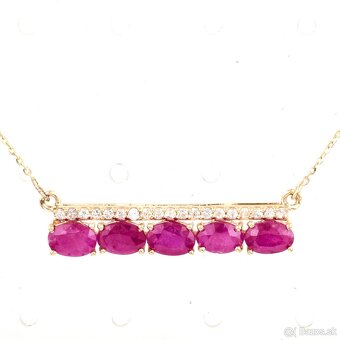 Zlatý náhrdelník s Rubínmi 2 - 6
