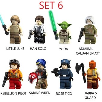 Rôzne figúrky Star Wars 7 (8ks) - typ lego - nové - 6