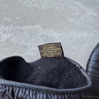 Originál LOUIS VUITTON dámske čierne kožené rukavice - 6