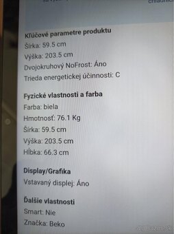 ÚPLNE NOVÁ chladnička BEKO - 6