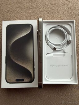 Predám IPhone 15 PRO Natrural Titanium 256GB - 6